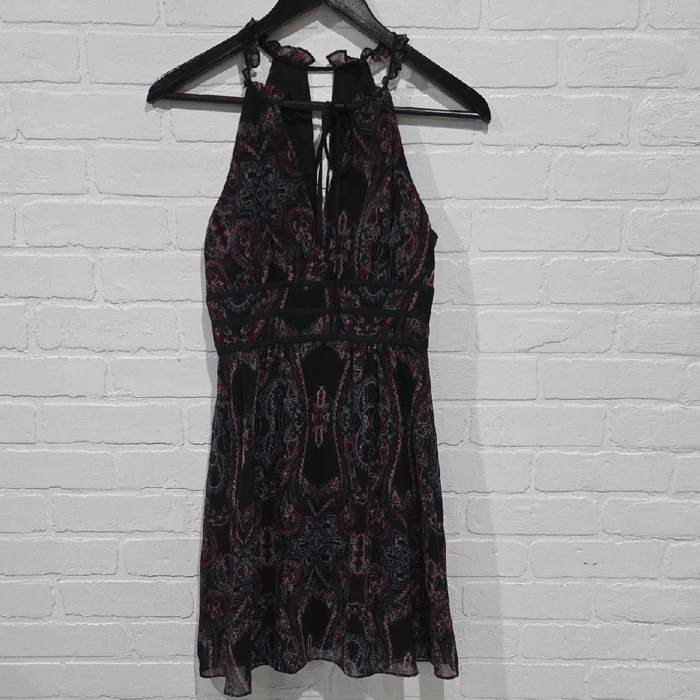 BCBGeneration Paisley Halter Mini Dress